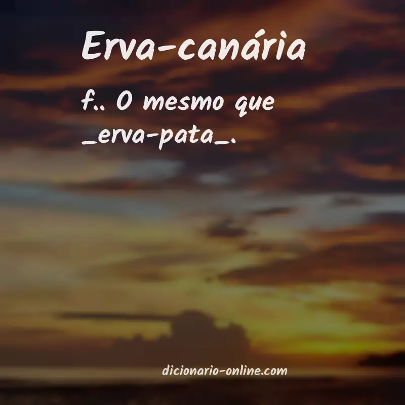 Significado de erva-canária
