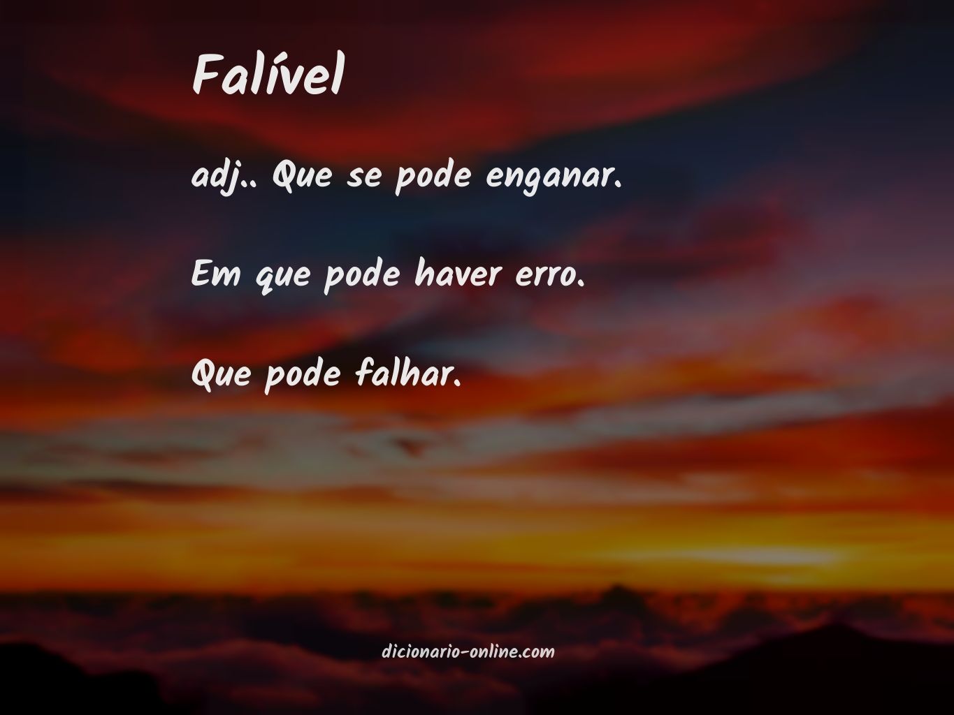 Significado de falível