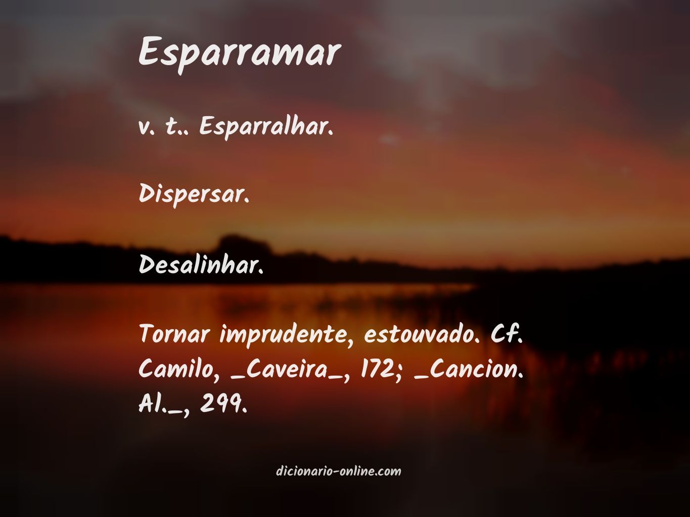 Significado de esparramar