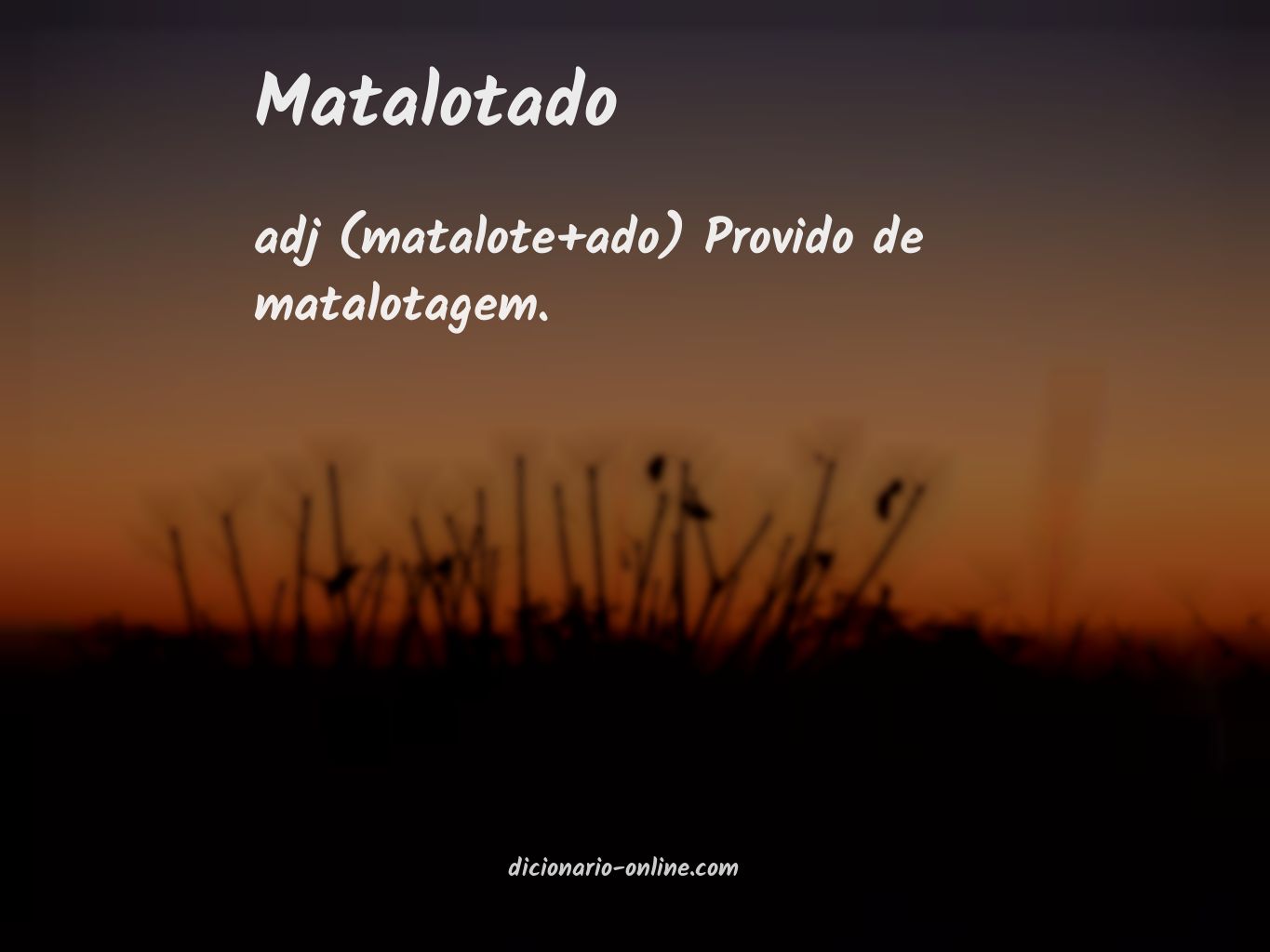 Significado de matalotado