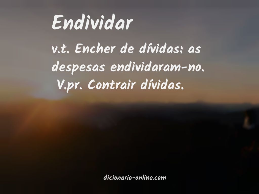 Significado de endividar