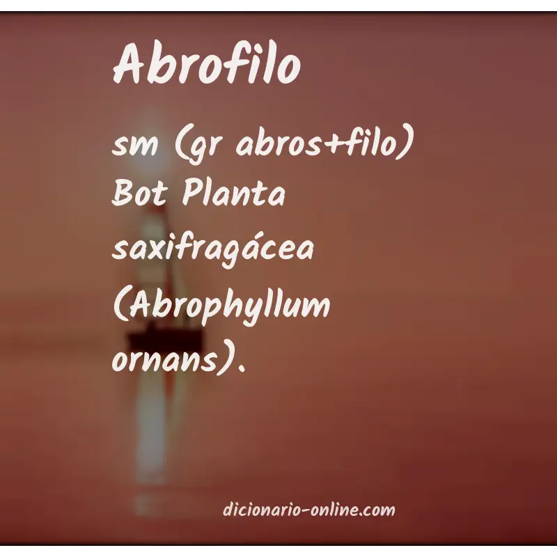 Significado de abrofilo