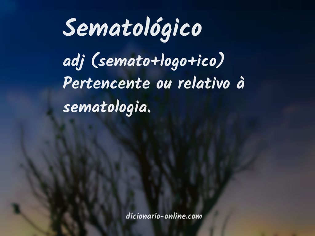 Significado de sematológico