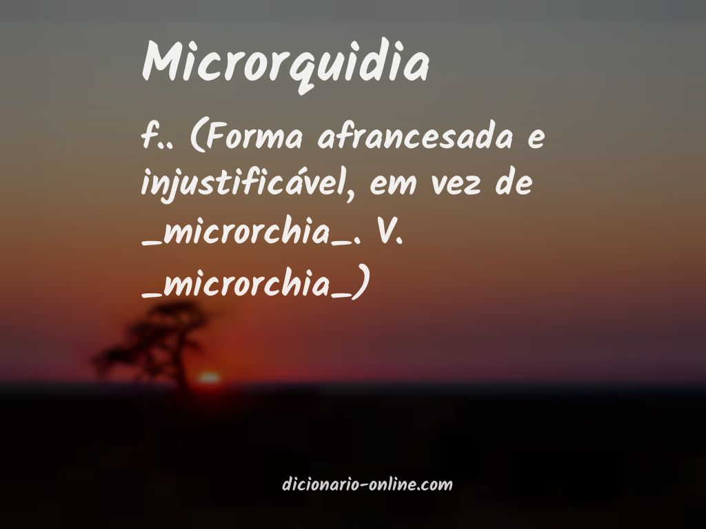 Significado de microrquidia