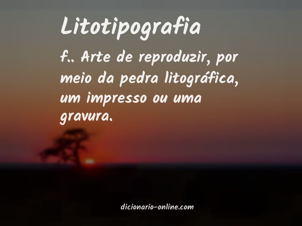 Significado de litotipografia