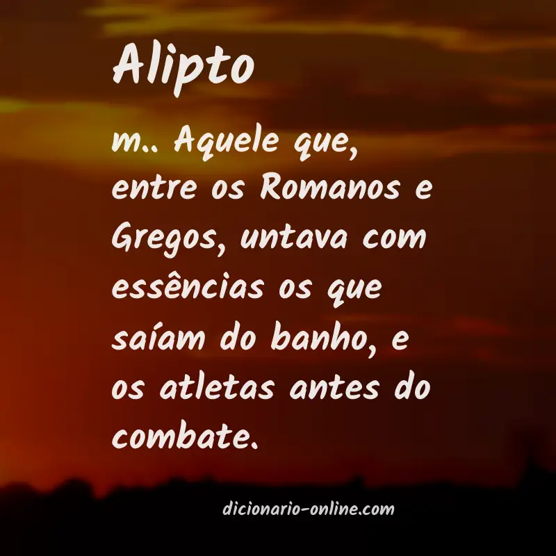 Significado de alipto