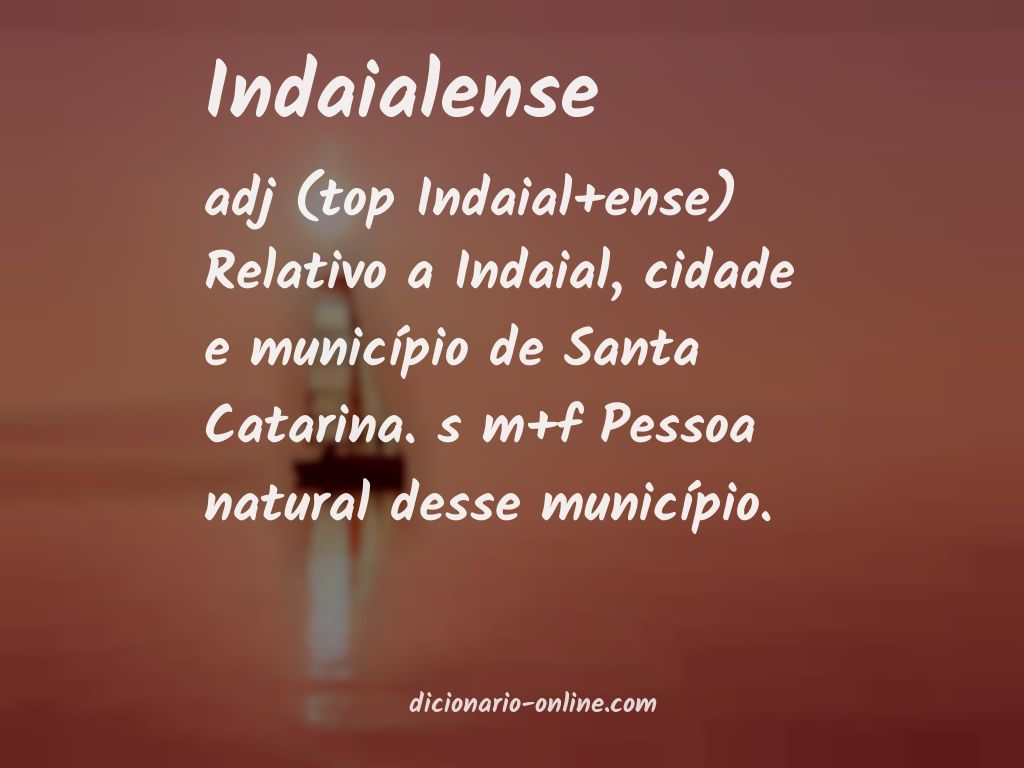 Significado de indaialense