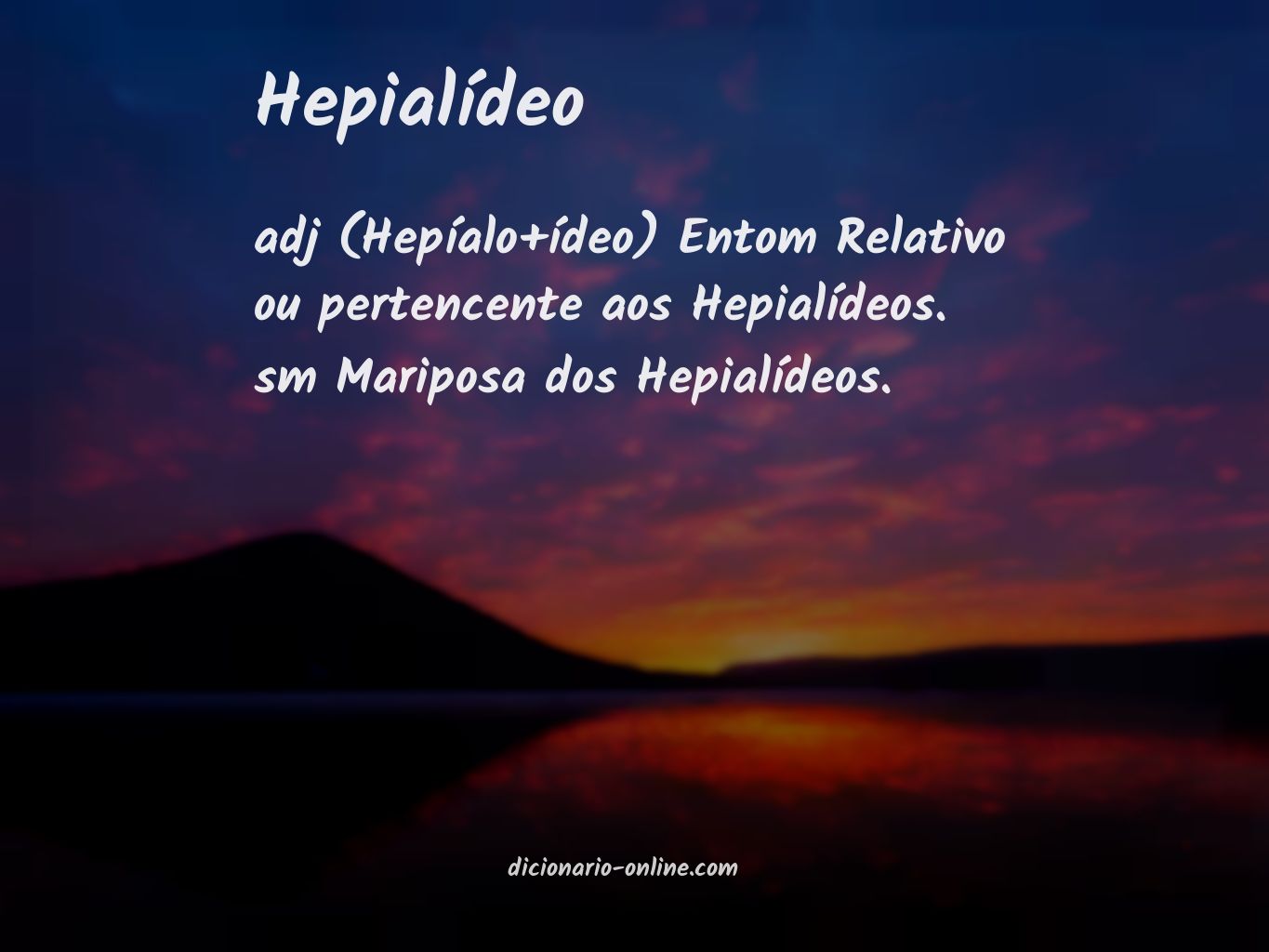 Significado de hepialídeo