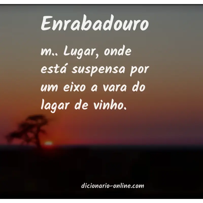 Significado de enrabadouro