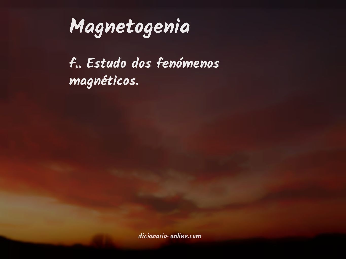 Significado de magnetogenia