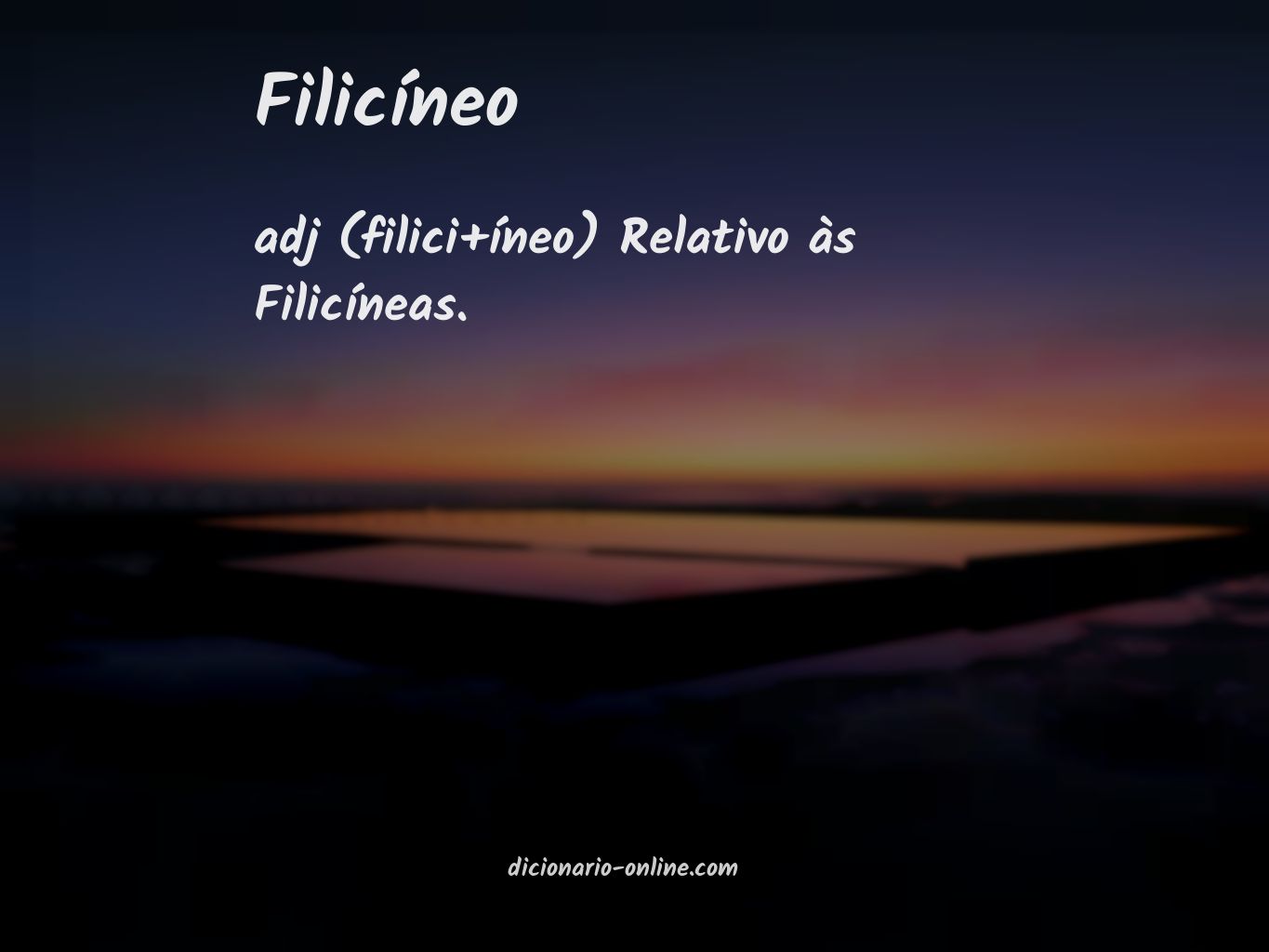 Significado de filicíneo