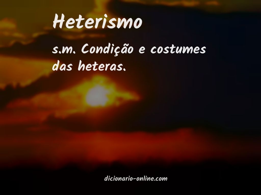 Significado de heterismo