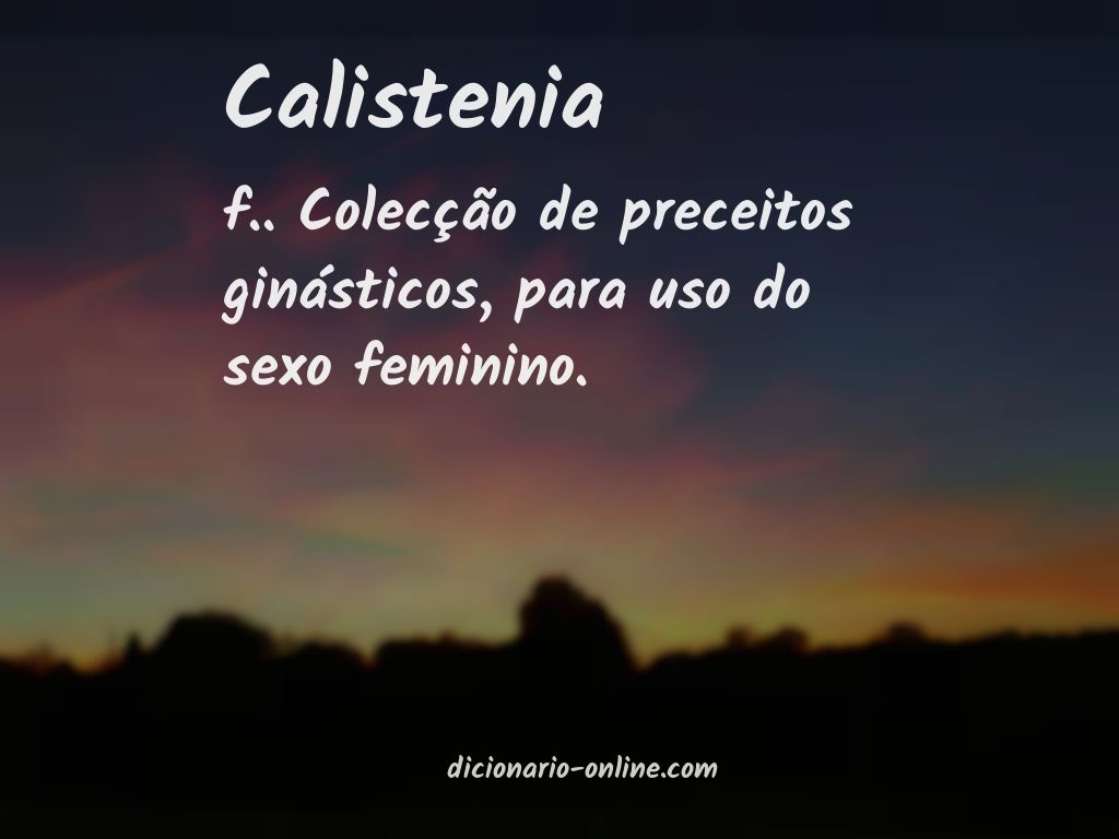 Significado de calistenia