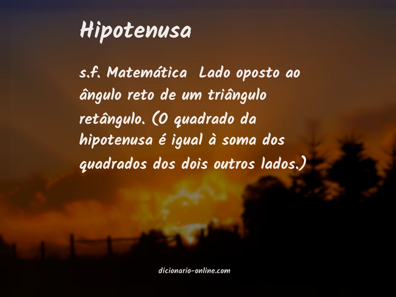 Significado de hipotenusa
