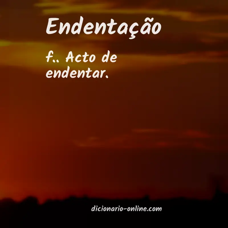 Significado de endentação