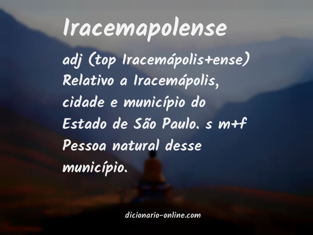 Significado de iracemapolense