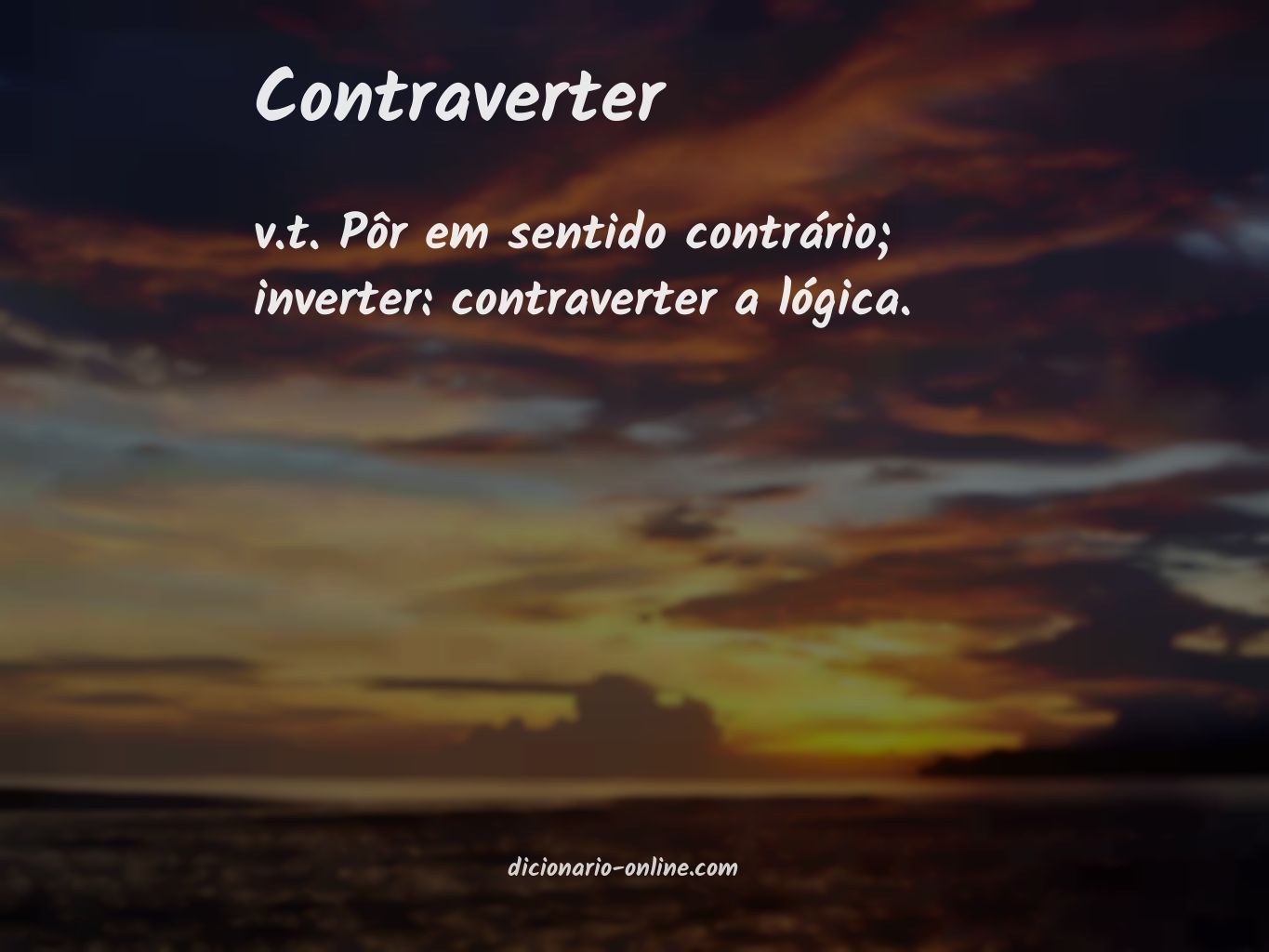 Significado de contraverter