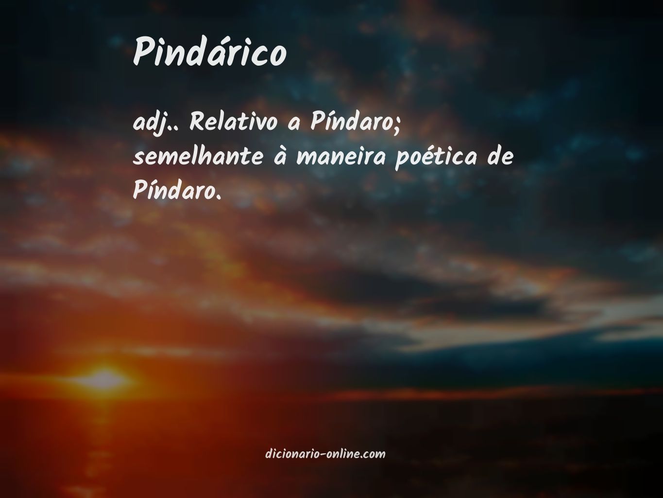 Significado de pindárico