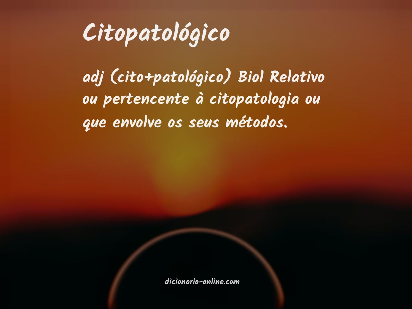 Significado de citopatológico