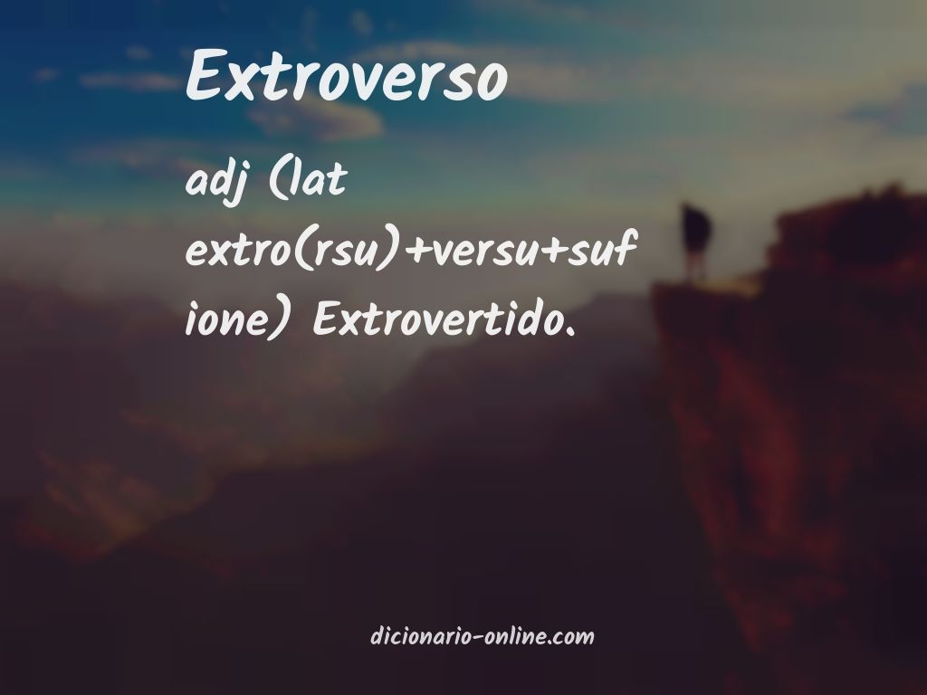 Significado de extroverso