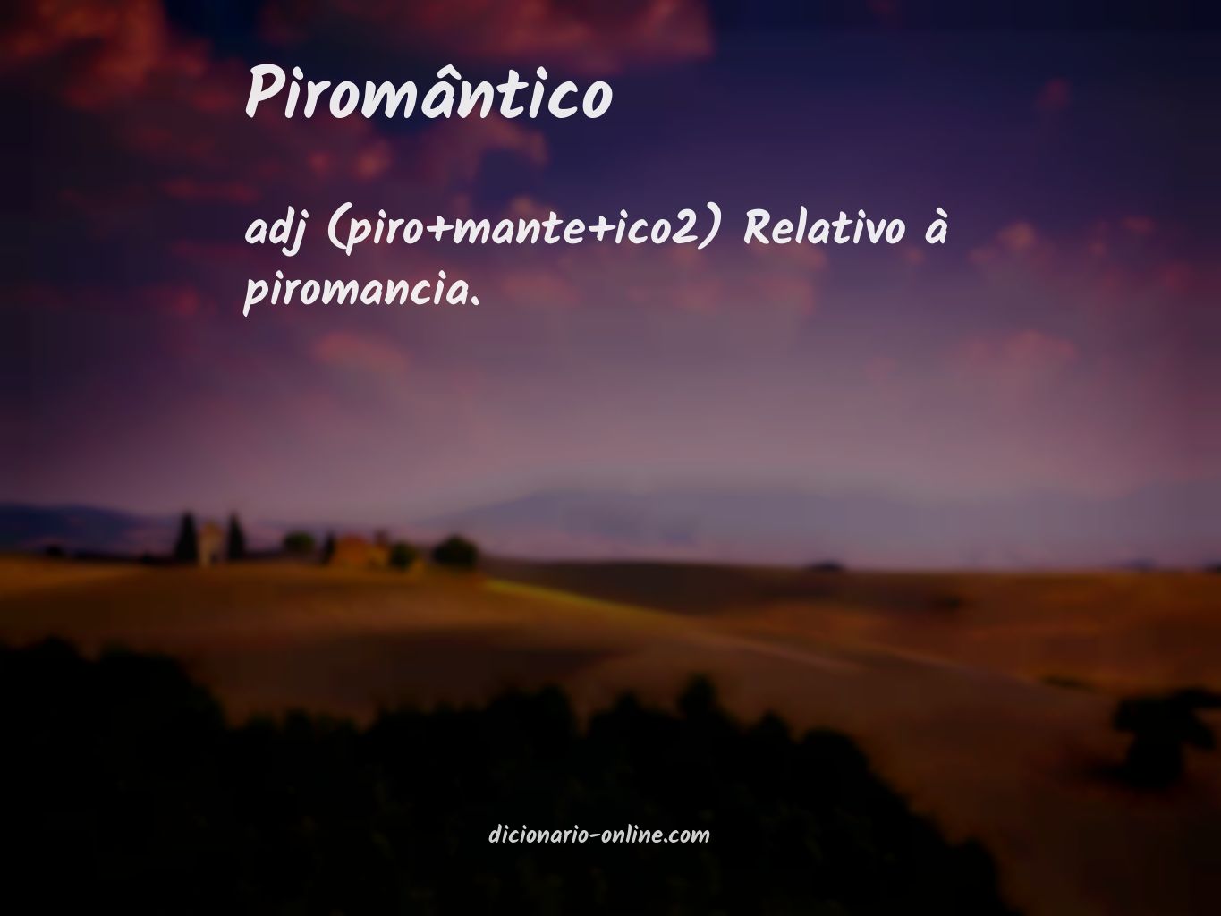 Significado de piromântico