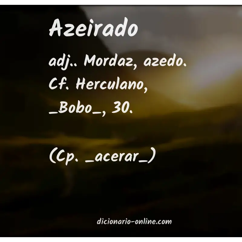 Significado de azeirado