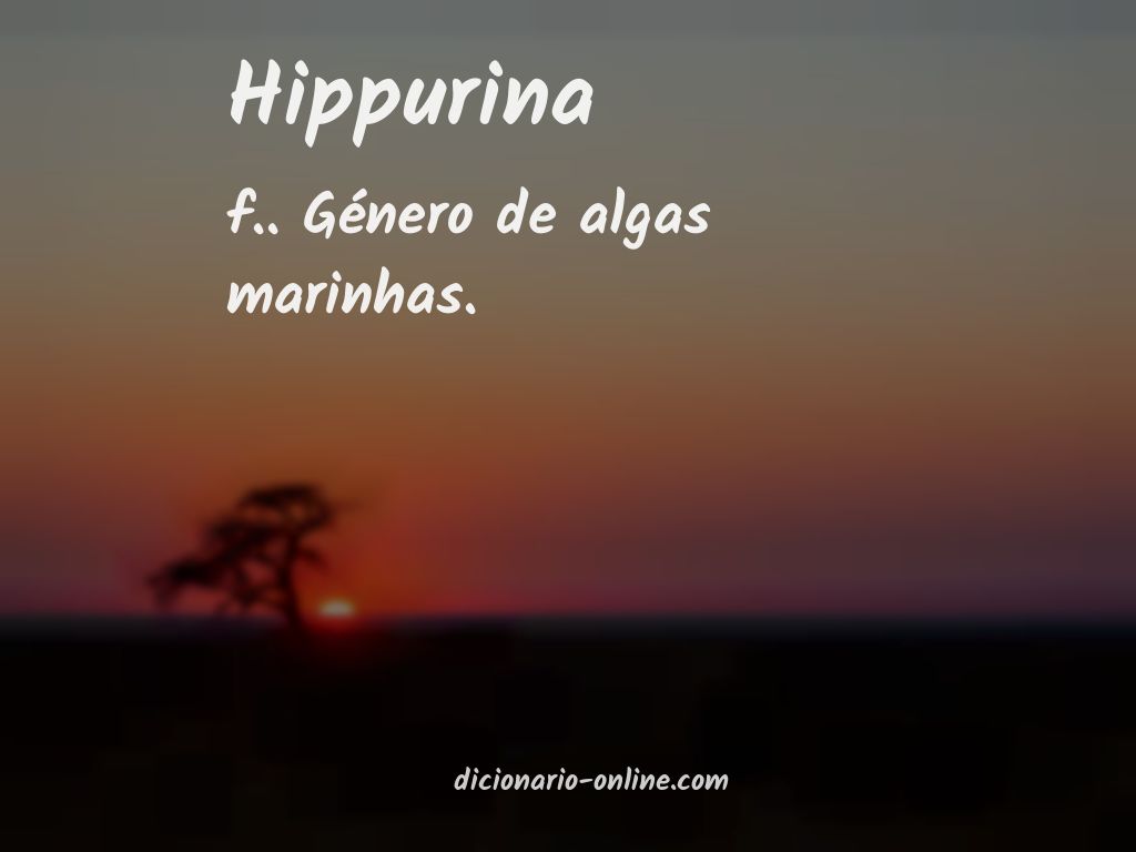 Significado de hippurina