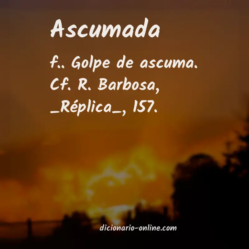 Significado de ascumada