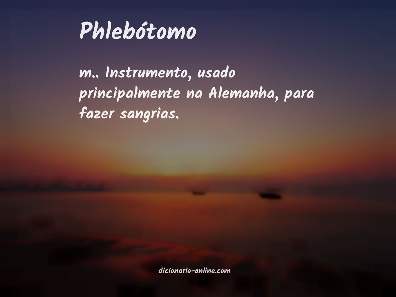 Significado de phlebótomo