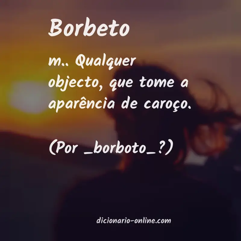Significado de borbeto