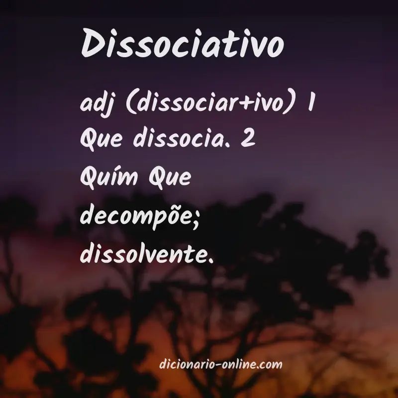 Significado de dissociativo