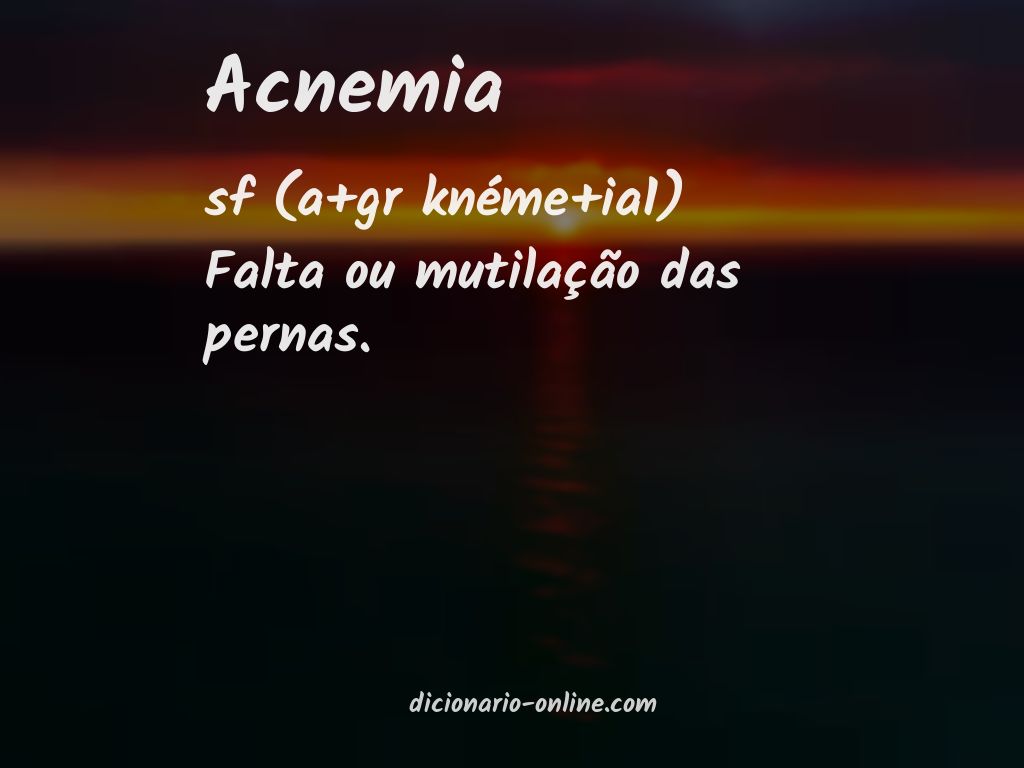 Significado de acnemia