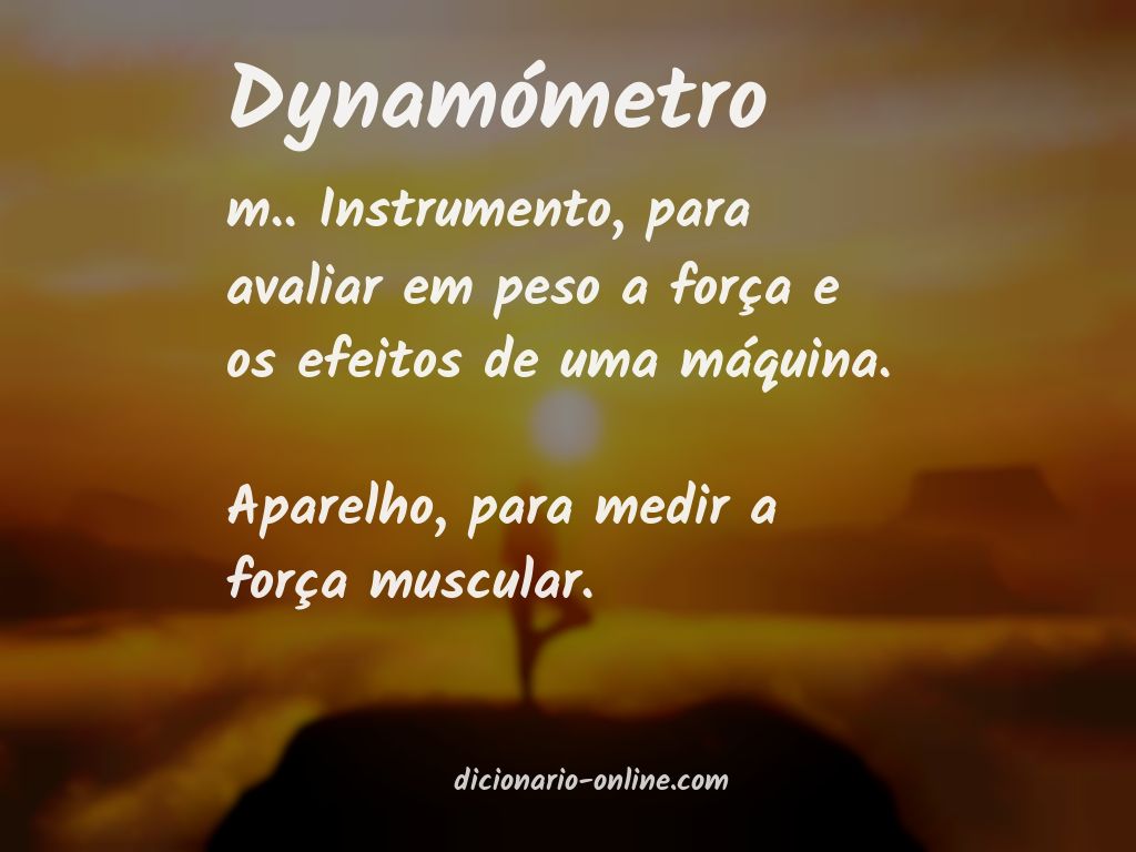 Significado de dynamómetro