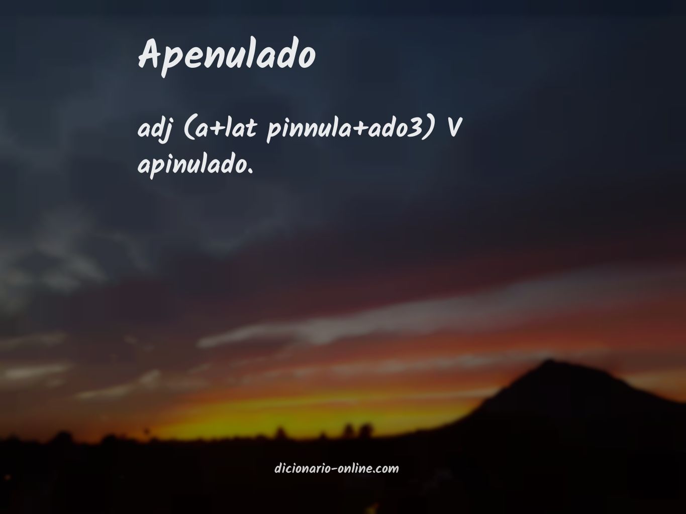 Significado de apenulado