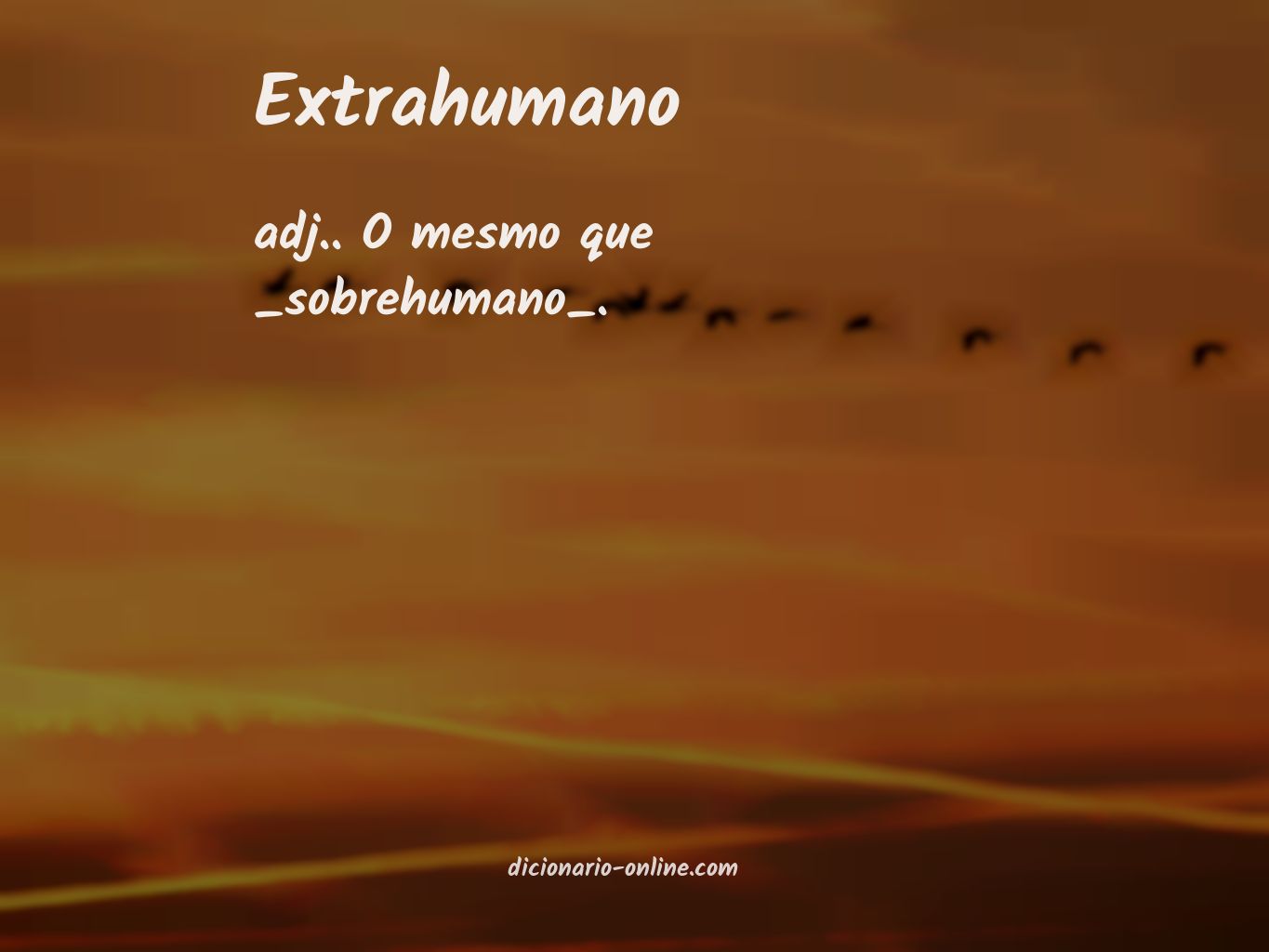 Significado de extrahumano