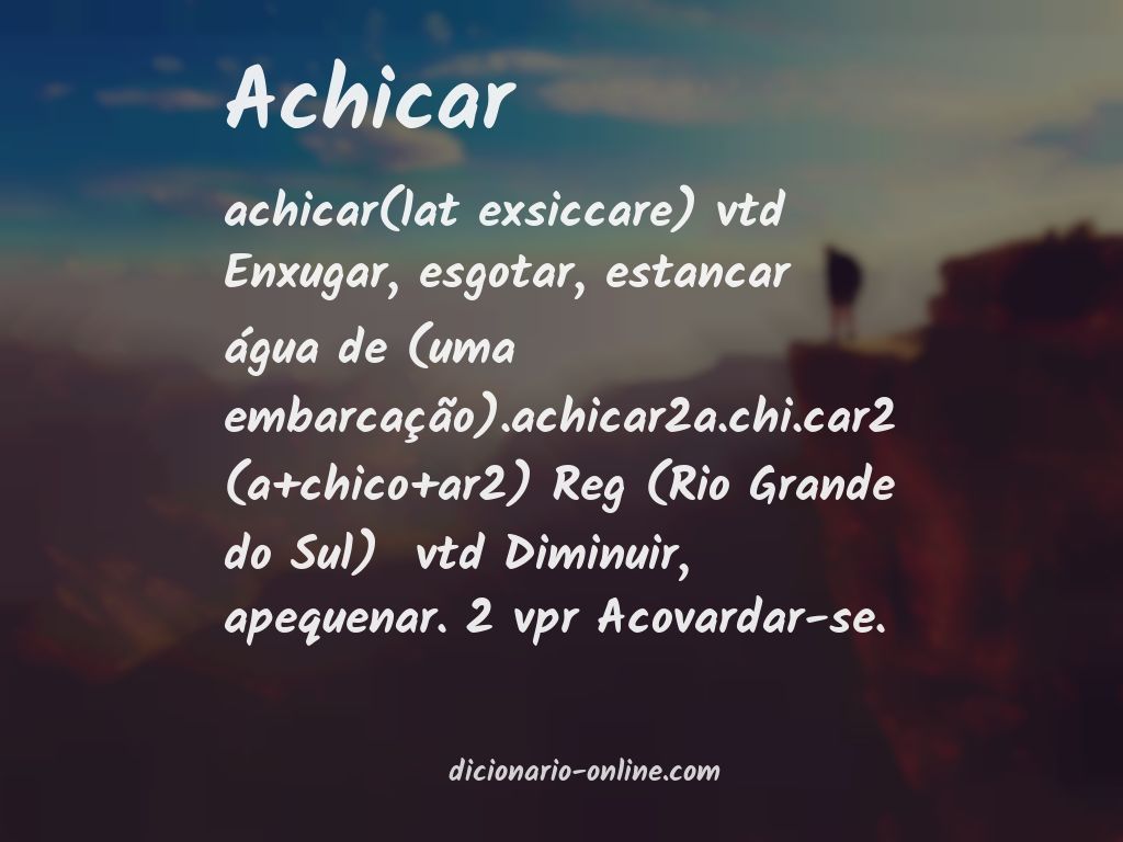 Significado de achicar