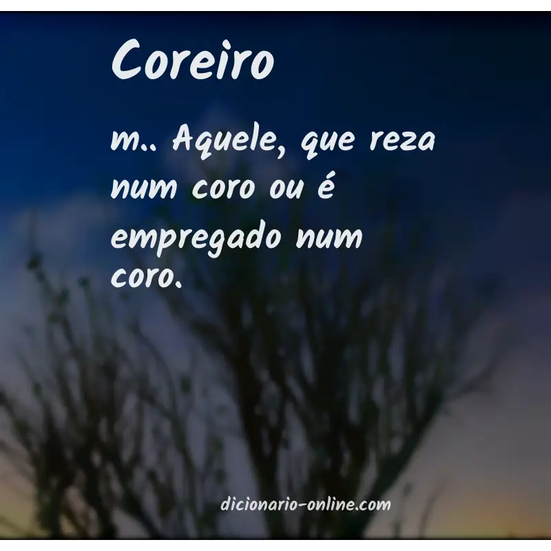 Significado de coreiro