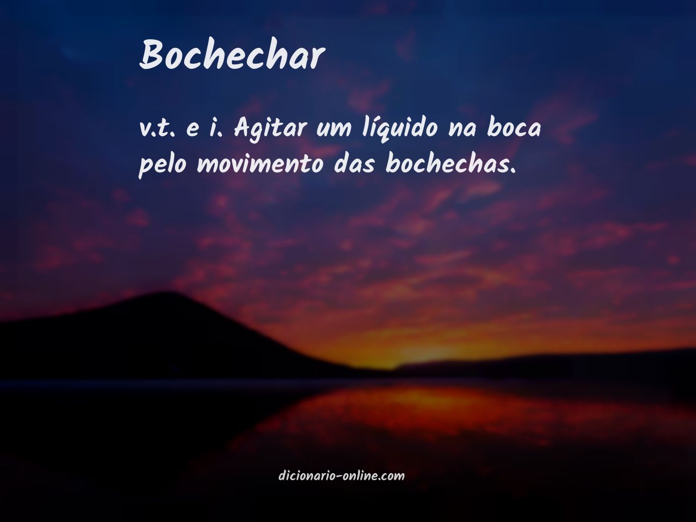 Significado de bochechar