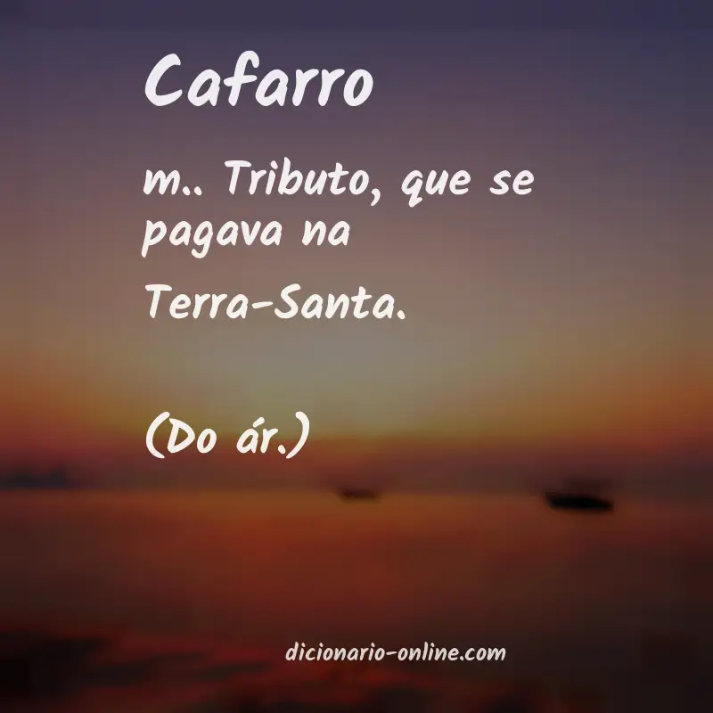 Significado de cafarro