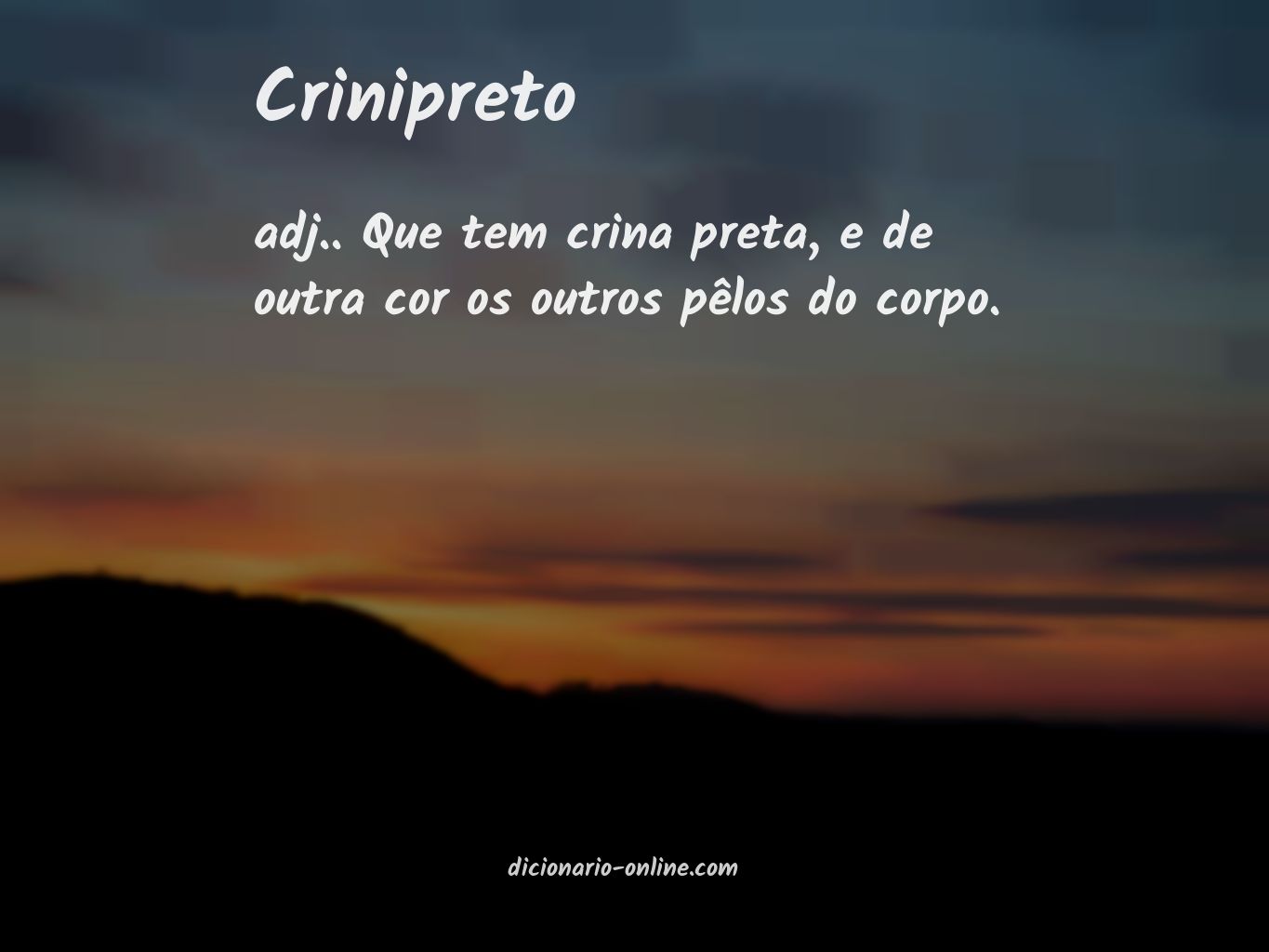 Significado de crinipreto