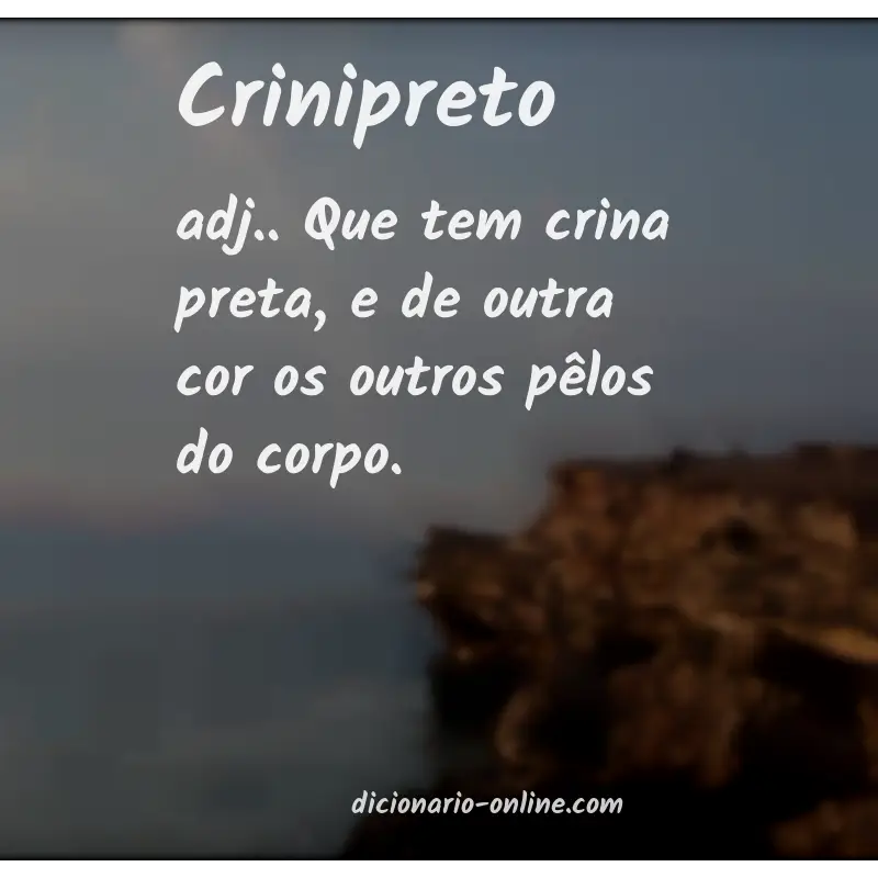 Significado de crinipreto