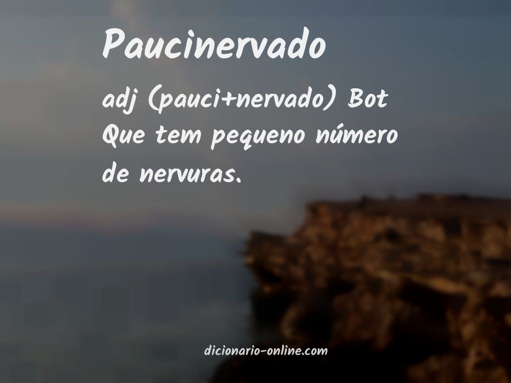 Significado de paucinervado