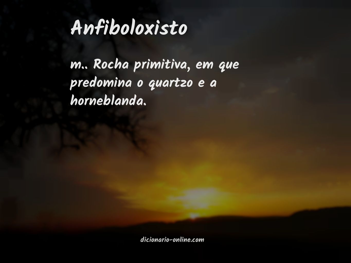 Significado de anfiboloxisto