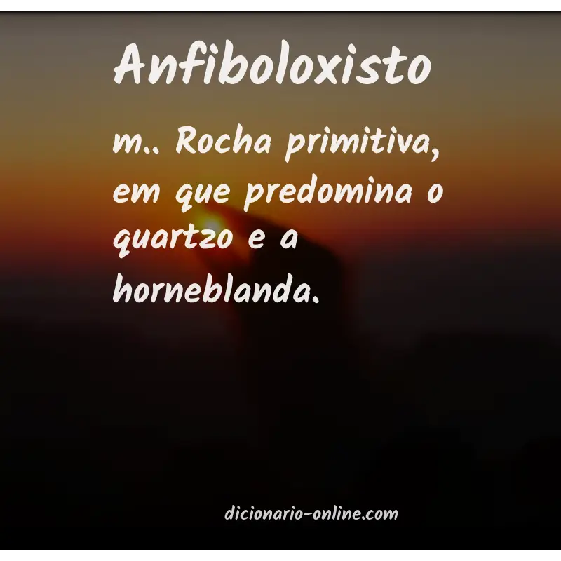 Significado de anfiboloxisto