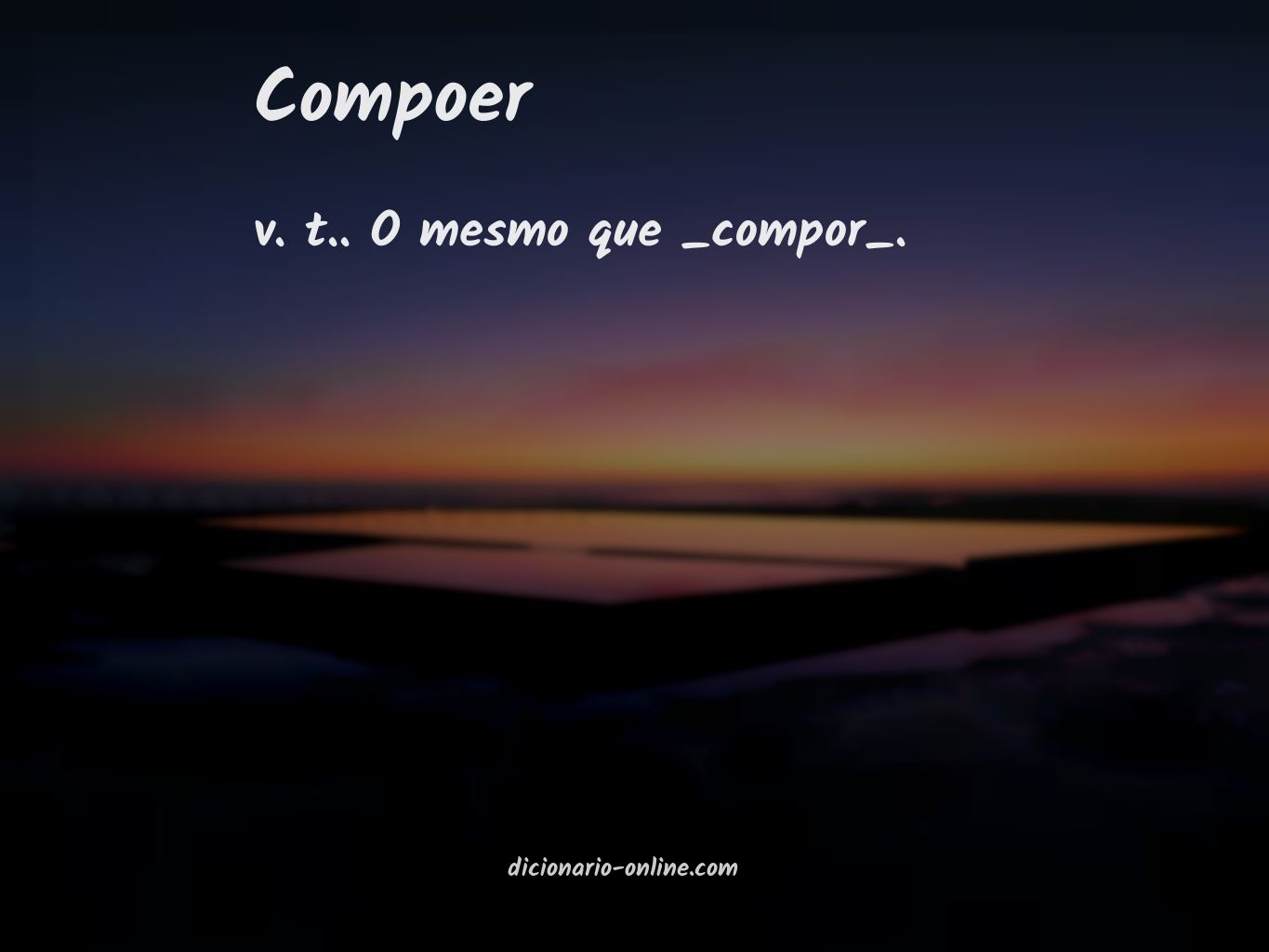 Significado de compoer