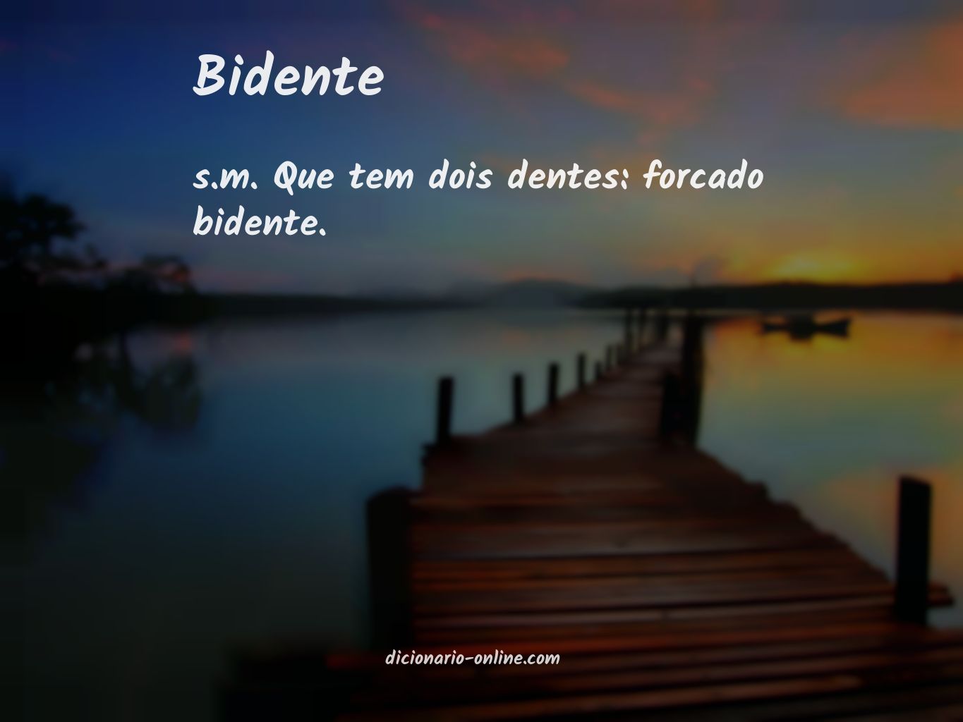 Significado de bidente