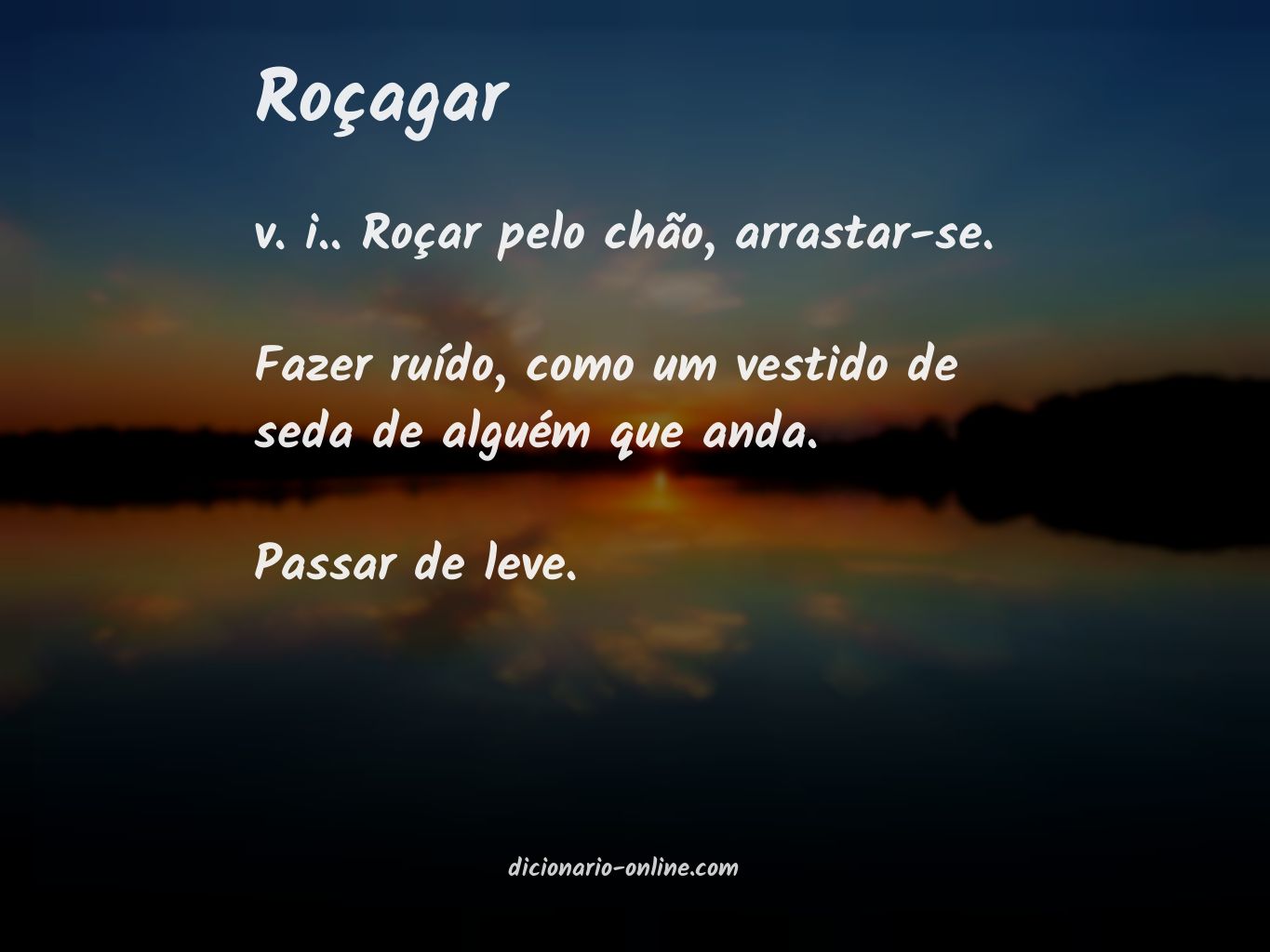 Significado de roçagar