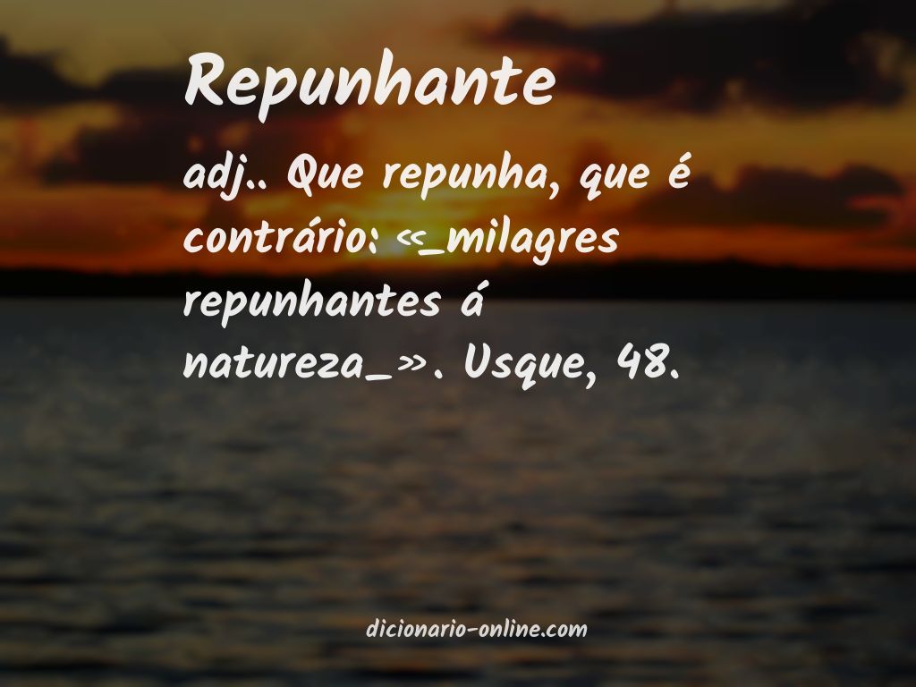 Significado de repunhante