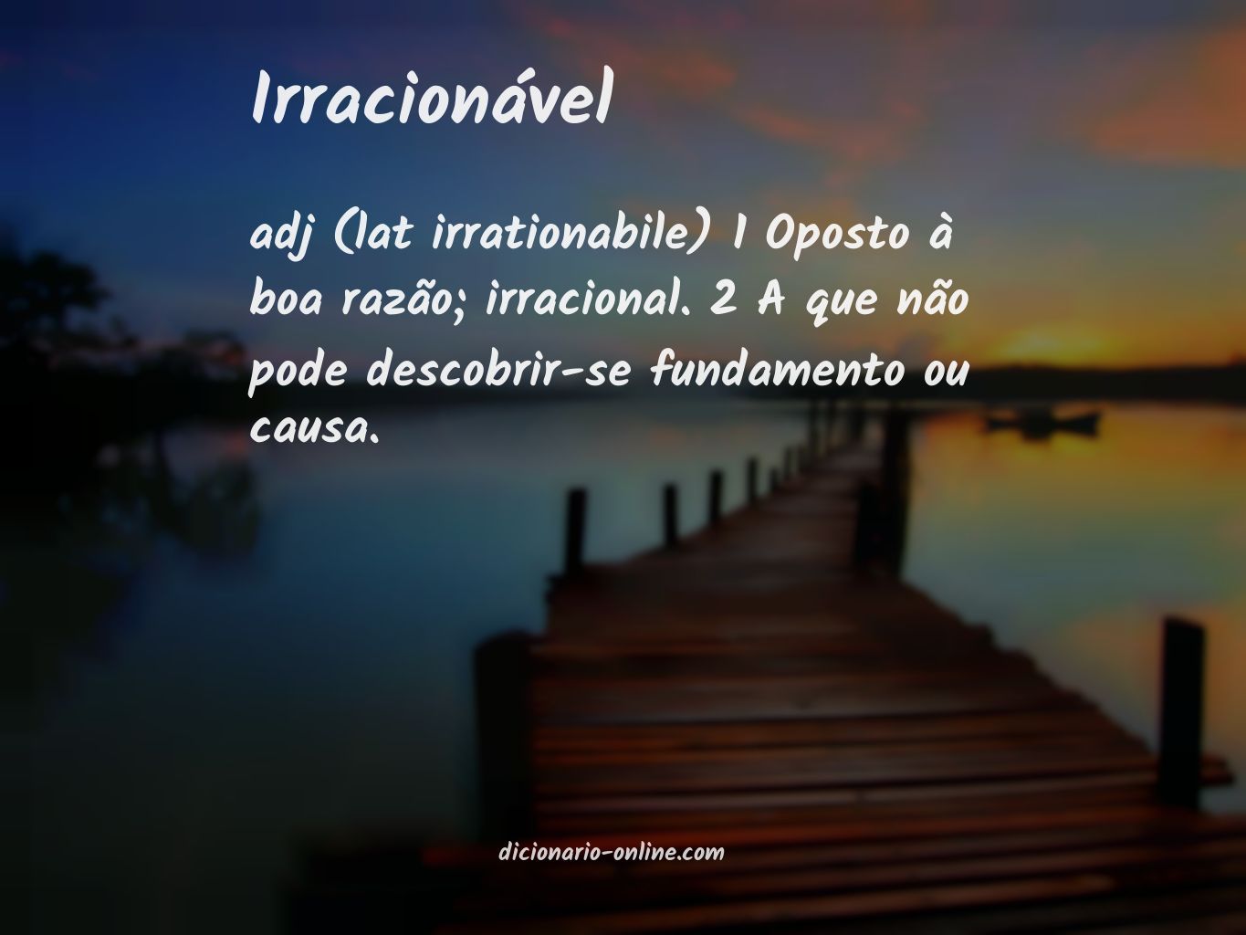 Significado de irracionável