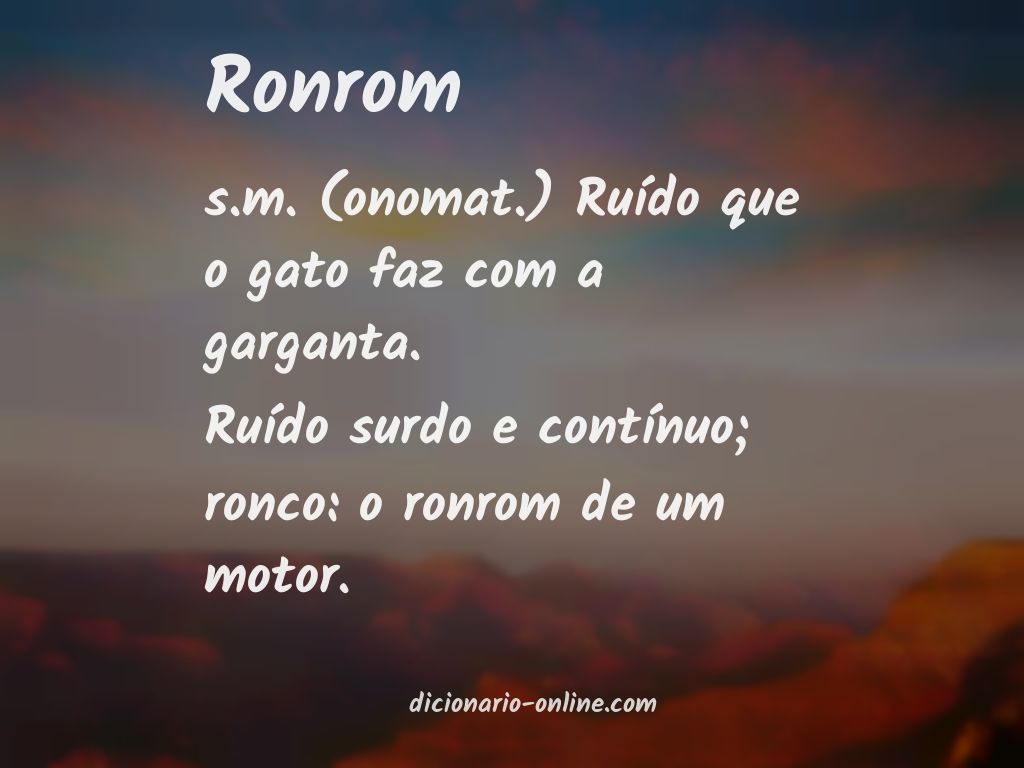 Significado de ronrom